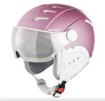 ALPINA Skihelm JUMP 2.0 Q-LITE Premium Helm mit Visier, berry-white mat, Größe 59-61 cm