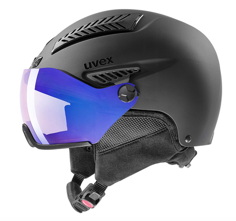 uvex Unisex Skihelm HLMT 600 vario Visierhelm, black mat